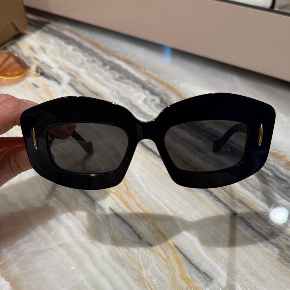 Classic Black Oversized Square Women's Sunglasses